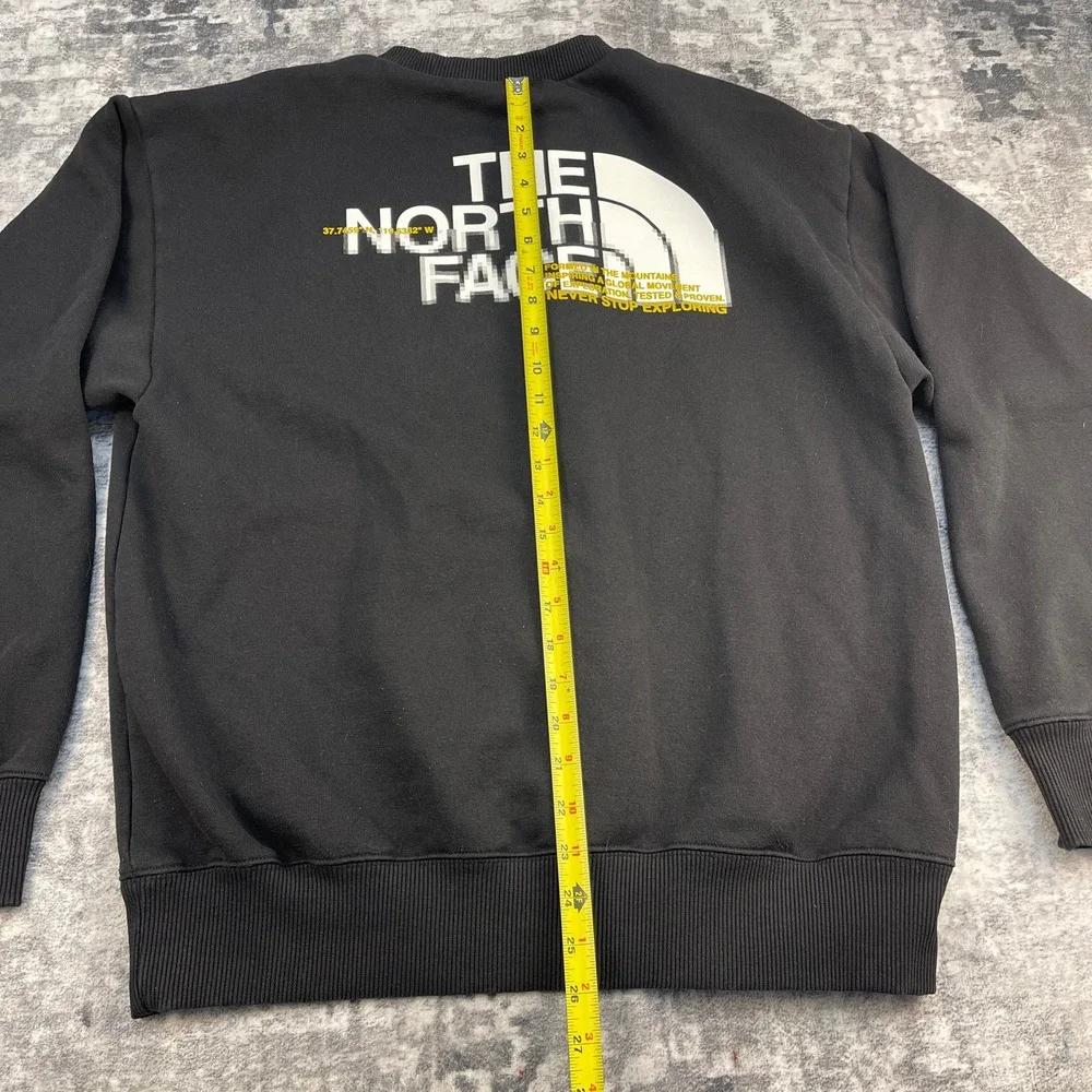 The‎ North Face Small Black Gold Logo Sweatshirt Gorpcore Heritage Crewneck